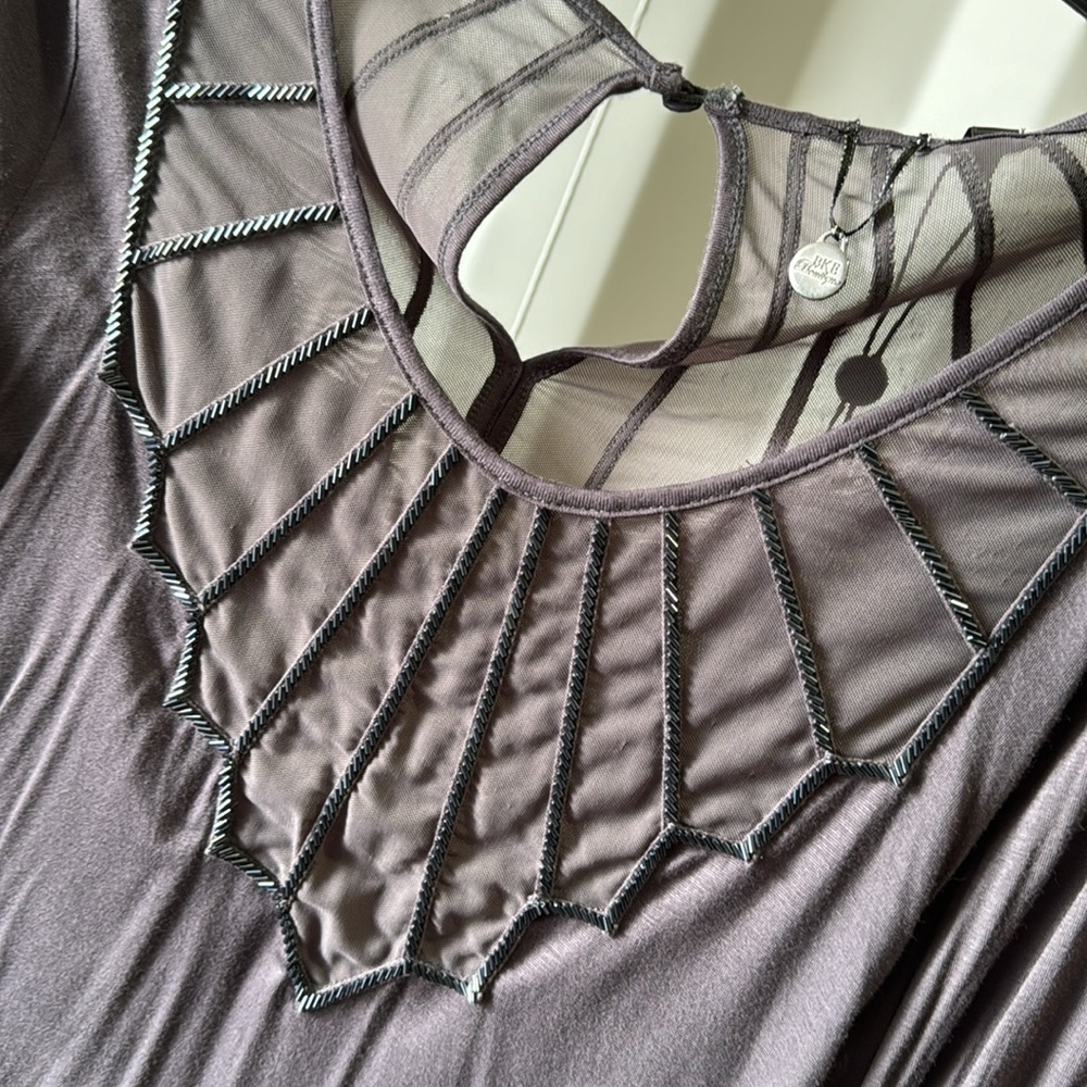 Buckle beaded long sleeve top - Picture 2 of 5